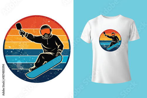 Extreme winter sport. Vector ski club retro badge. Concept for shirt, print, seal or stamp with mountain, ski, ski glasses. Family vacation, activity or travel. For logo design, patches
