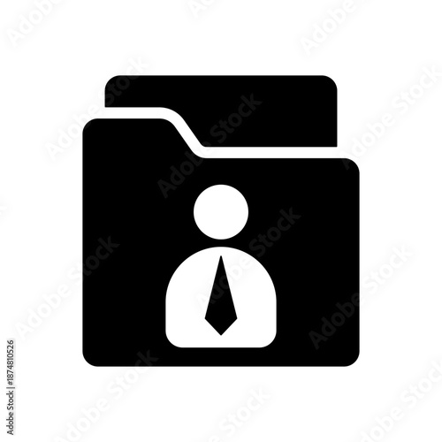 Employee Directory Icon - Solid Black