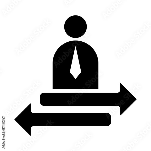 Offboarding Icon - Solid Black