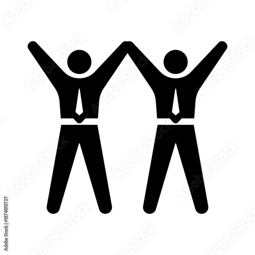 Employee Engagement Icon - Solid Black