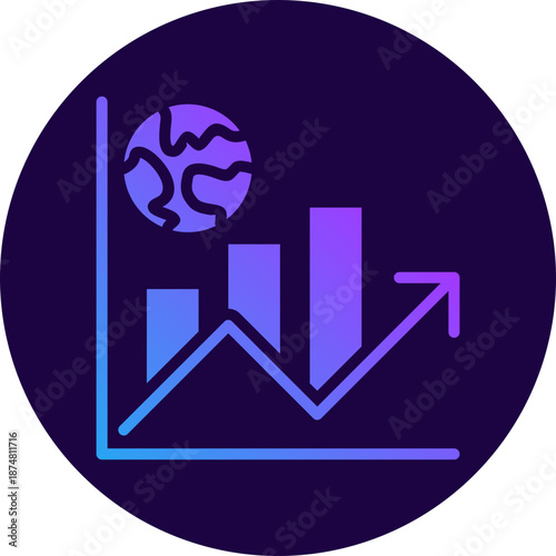 Gdp icon for gross domestic product (GDP), business, website, application, printing, document, poster design, etc