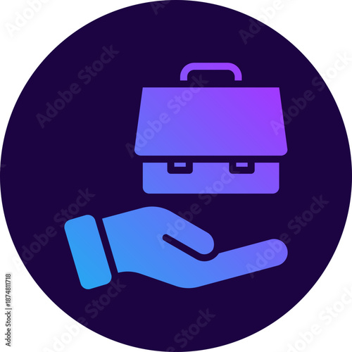 Job offer icon for gross domestic product (GDP), business, website, application, printing, document, poster design, etc