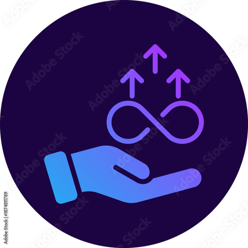 All inclusive icon for gross domestic product (GDP), business, website, application, printing, document, poster design, etc