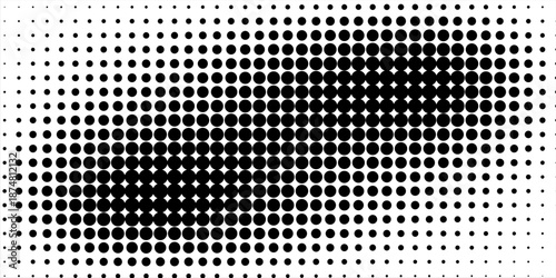 Abstract halftone dotted background. Monochrome grunge pattern with dot and circles.  Vector modern pop art texture for posters, sites, business cards, cover, postcards, labels, stickers layout.
