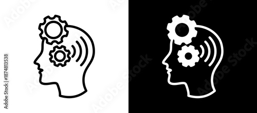 Listening Skills whiteblack icon