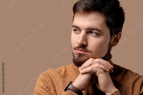 Portrait of thoughtful bear...