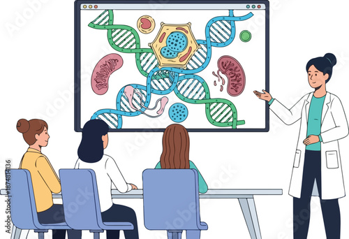 A Muslim mother helps her daughter wear a traditional scarf at home.