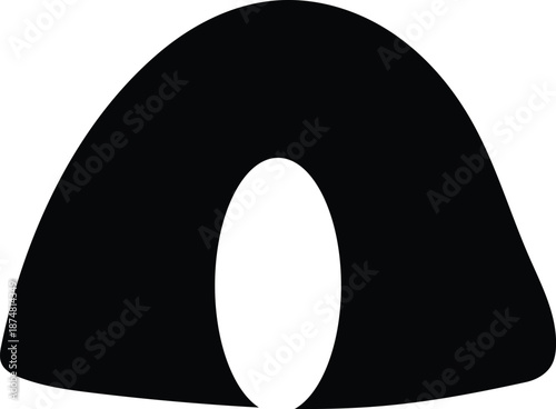 Minimalist outdoor camping tent silhouette vector design on transparent background, ideal for adventure and nature illustrations and graphics