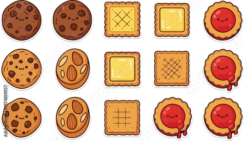 Cute Cartoon Cookies and Biscuits with Various Flavors and Designs