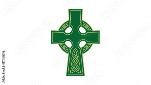 Celtic Cross Symbol with Intricate Design.