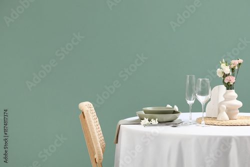 Beautiful table setting wit...