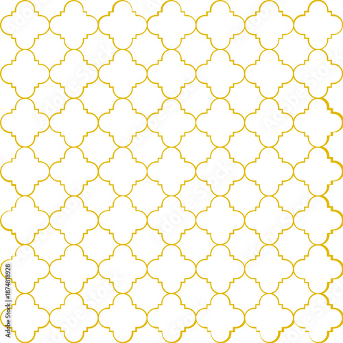 Gold Quatrefoil Pattern Background