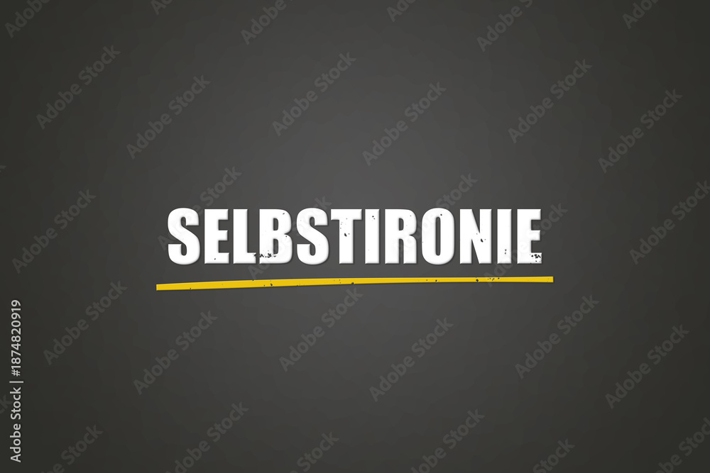 Obraz premium Selbstironie (Self-irony) - A blackboard with white text.