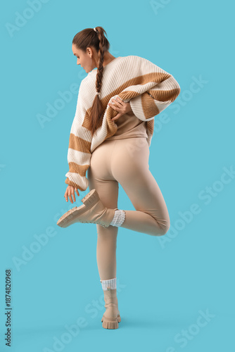 Young woman in thermal unde...