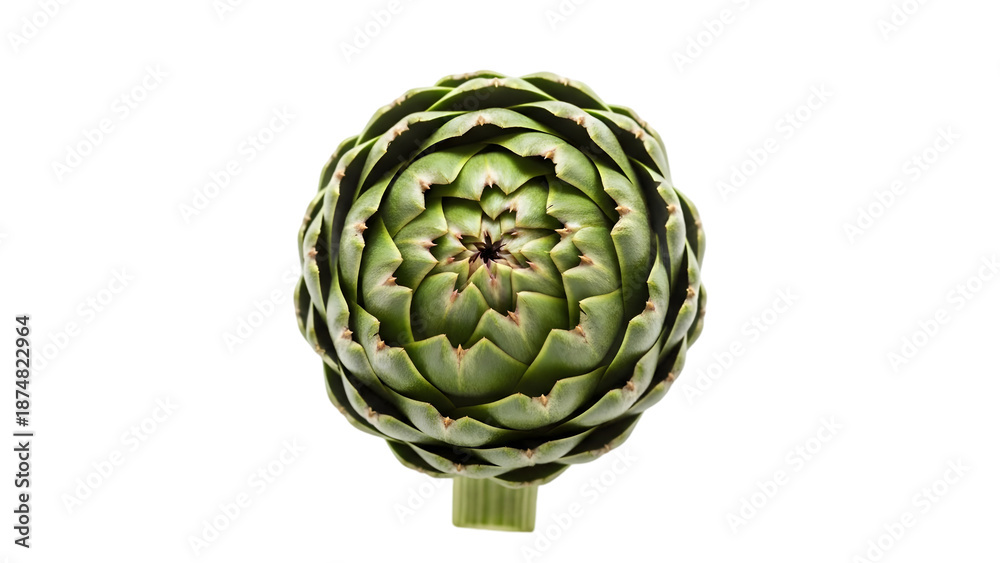 Fototapeta premium Artichoke isolated on transparent background
