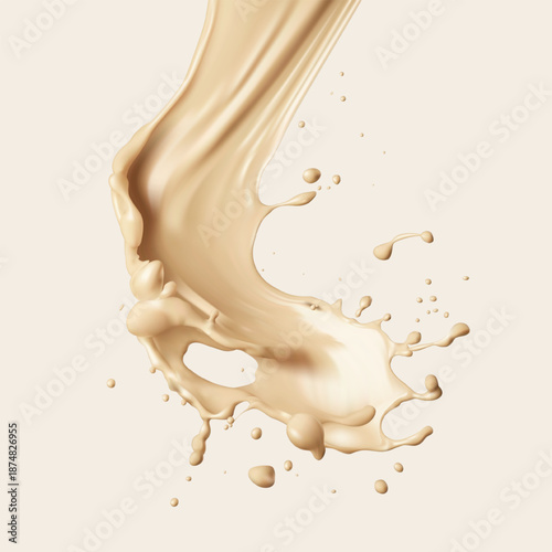크리미한 리퀴드 스플래시 배경