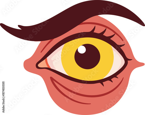 Abstract eye with brow design