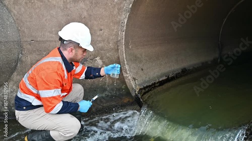 An environmental expert is examining the density of aquatic life to measure the health of the ecosystem.