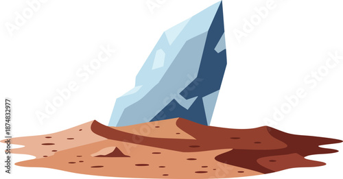 Mineral Crystal on Desert Ground