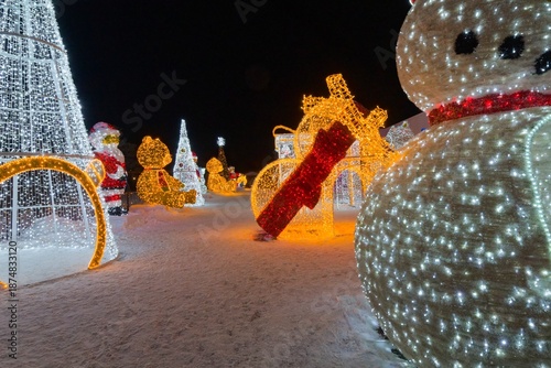 Festive Holiday Light Display