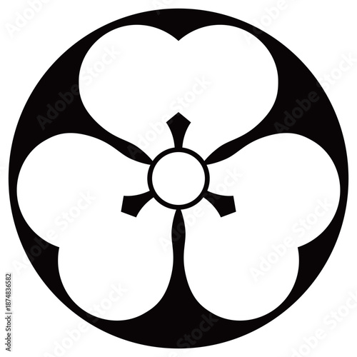 家紋です。石持地抜片喰といいます。