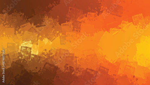 Vibrant orange abstract background with yellow and brown hues