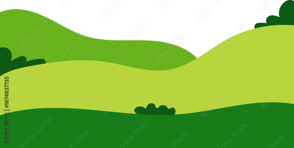 Fototapeta premium Hills Illustration