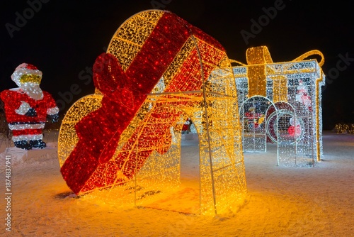 Festive Holiday Light Display