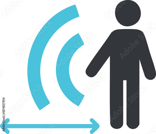 Social distance icon Keep the distance