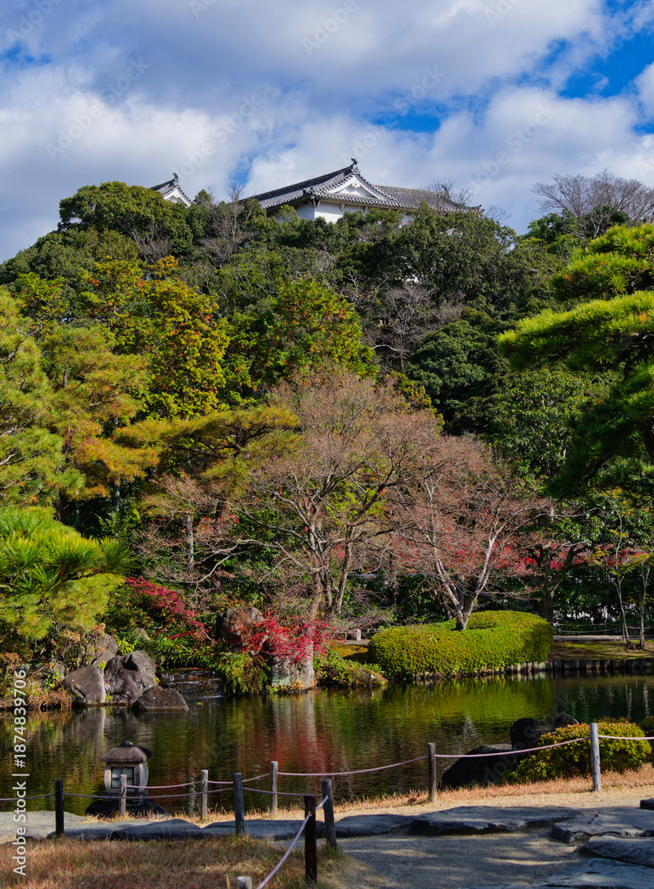 Fototapeta premium Himeji Castle's Western Imperial Residence site Garden