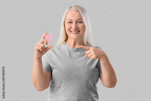 Mature woman pointing at me...