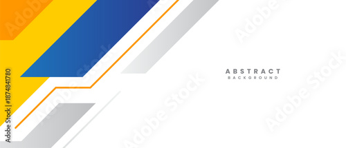 Abstract Geometric Blue Orange Background vector illustration. Suitable for poster, banner and business card or etc. 