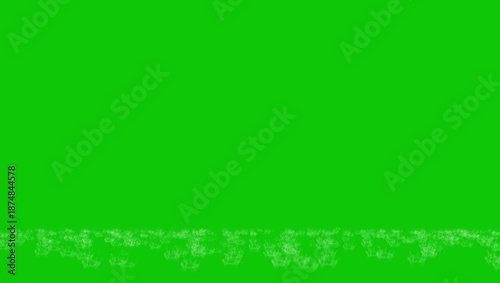 Heavy Rain Drops Impact on Water Surface with Splashes and Ripples on Green Screen