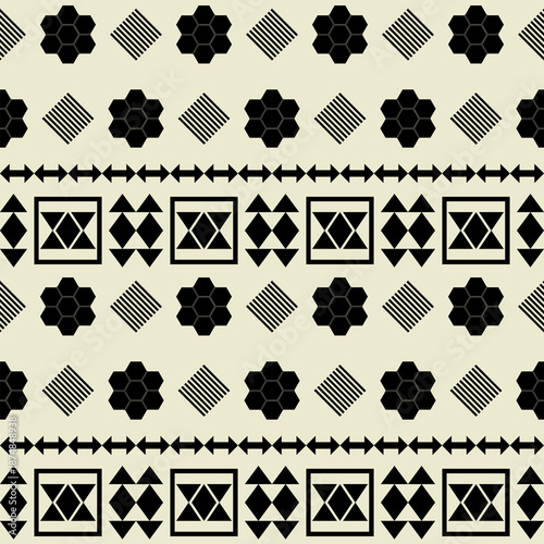 Ethnic boho seamless pattern. Tribal pattern. Folk motif. Textile rapport.