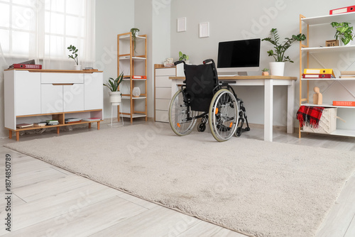Interior of light office wi...