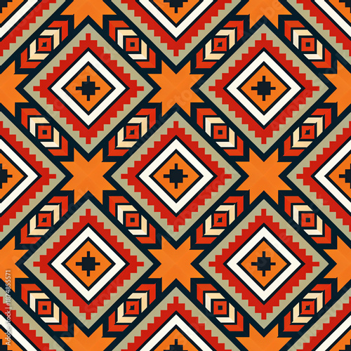 Wallpaper Mural seamless pattern with geometric shapes. vector illustration Torontodigital.ca