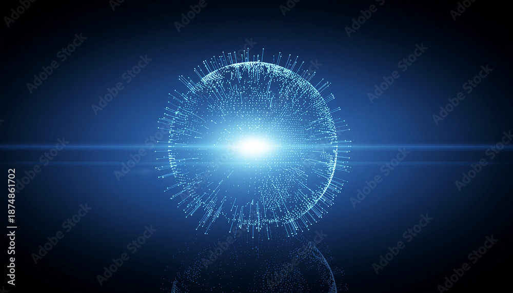 Obraz premium Floating Dense Data Sphere Object