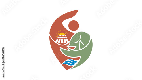 Renewable Energy Concept Green Technology Sustainable Development.