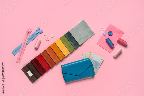 Wallet with money and tailo...