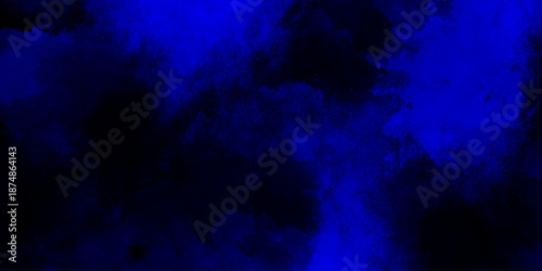 Dark abstract background with blue grunge effect background. blue velvet grunge texture fantasy smooth watercolor painted art design. Dark elegant Royal blue shades aquarelle paint	