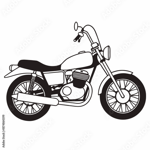 Motorcycle logo vector design. Motorcycle design with hand drawing 