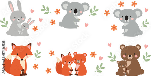 Female avatar icons vector illustration set with diverse women hairstyles and skin tones isolated on white background