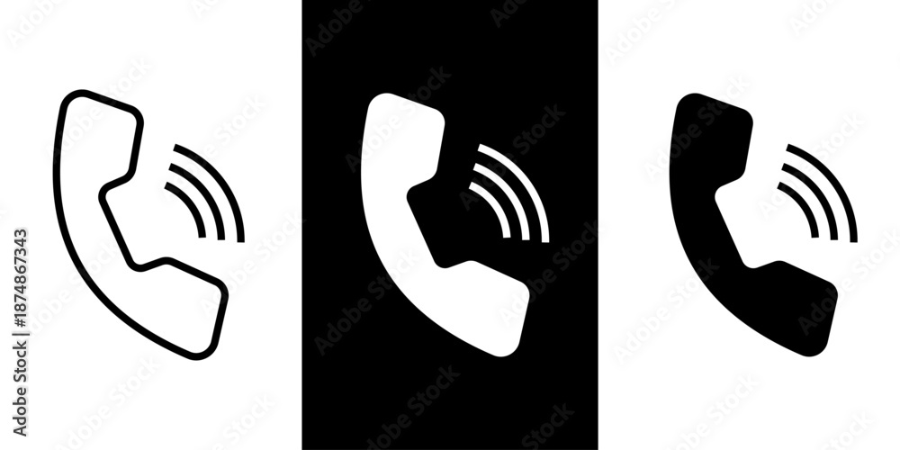 Obraz premium Phone callling symbol Icon Set