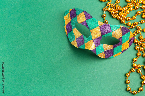 Shiny carnival mask with be...