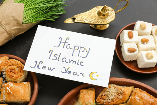 Card with text HAPPY ISLAMI...