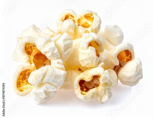 close up of a pile of popcorn