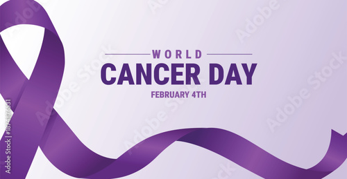 World Cancer Day concept vector illustration.