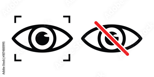 simple eye icon collection