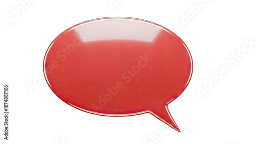 Red Speech Bubble Icon