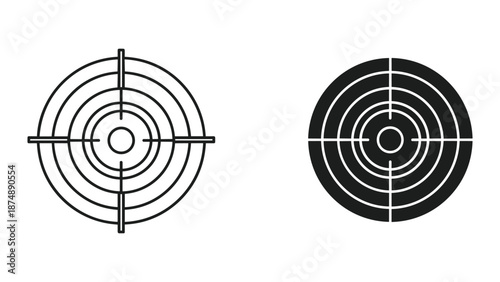 Target Icon Vector Graphics Illustration